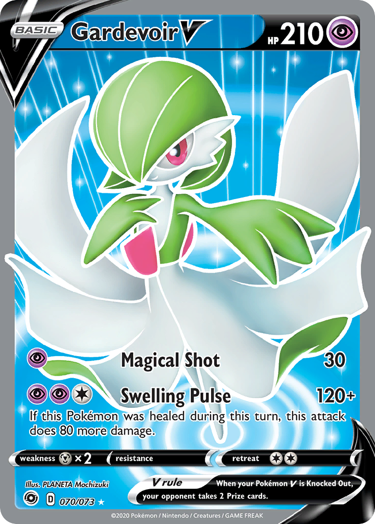 Gardevoir V 70/73 English Pokémon card from Champion’s Path (2020)