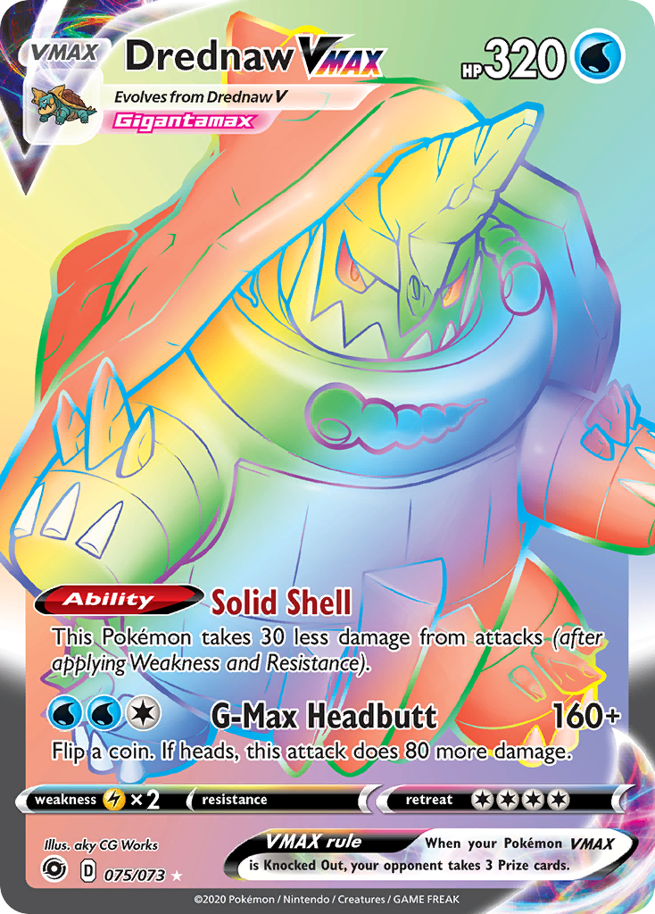 Drednaw VMAX 75/73 English Pokémon card from Champion’s Path (2020)