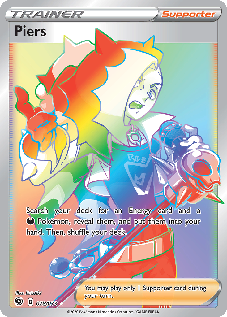 Piers 78/73 English Pokémon card from Champion’s Path (2020)