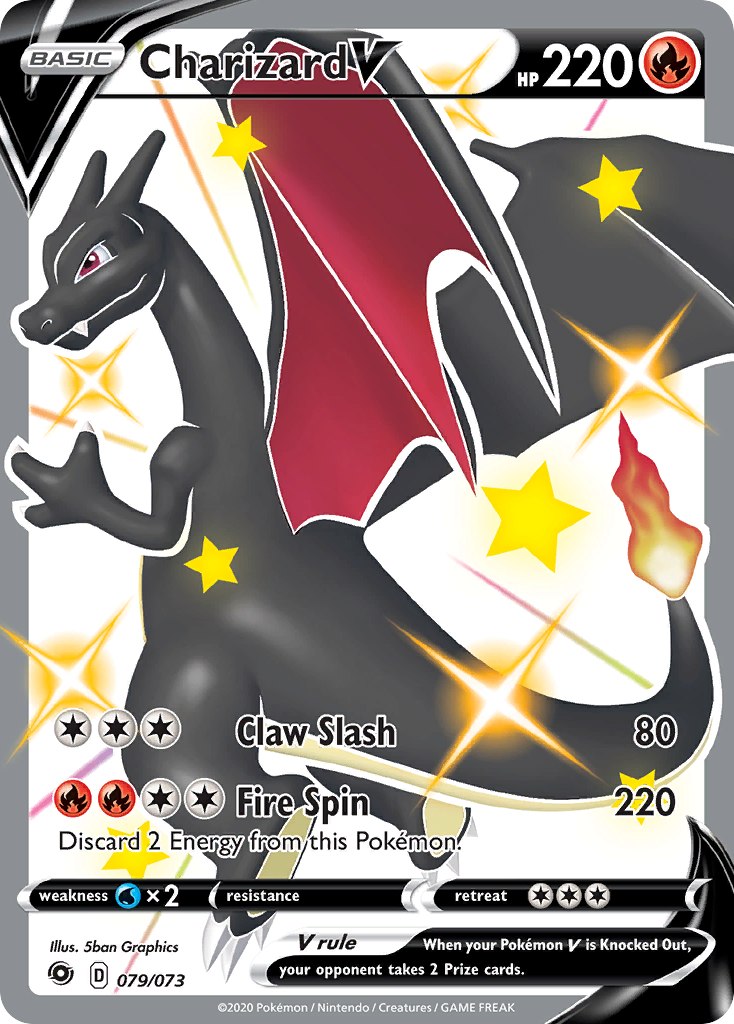 Charizard V 79/73 English Pokémon card from Champion’s Path (2020)