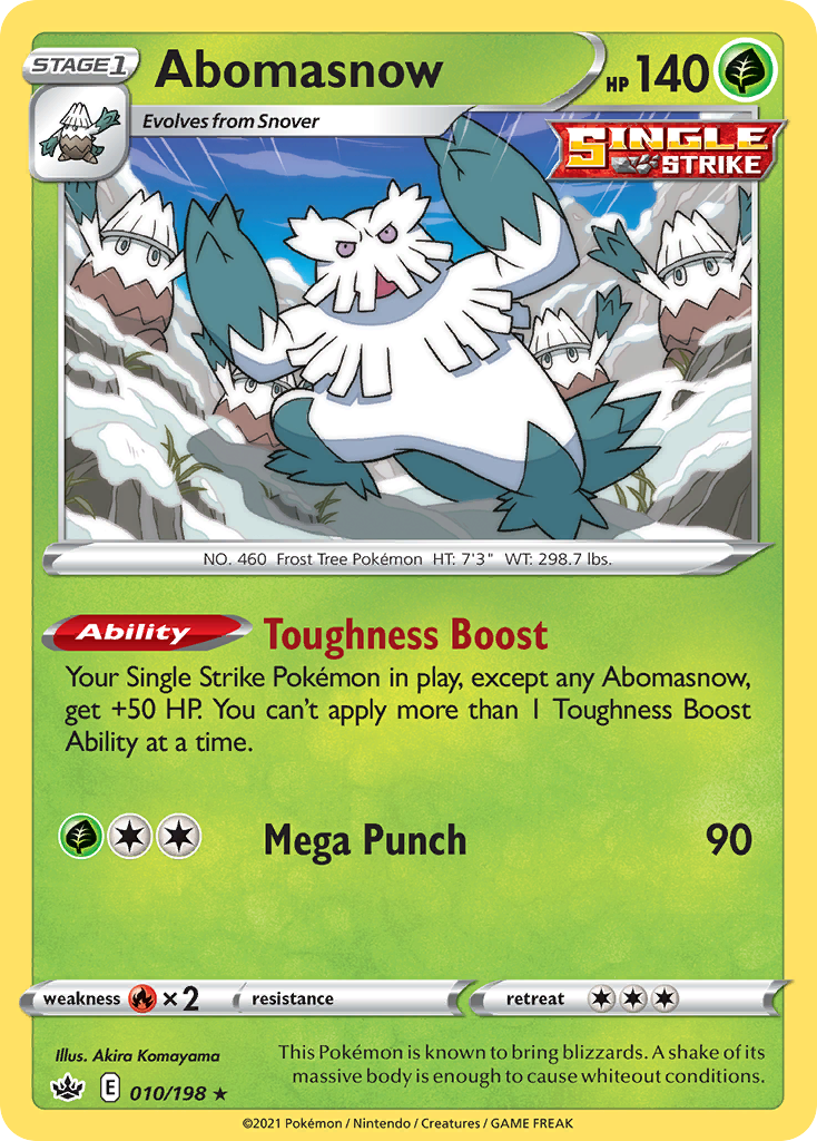 Abomasnow 10/198 — English Pokémon Chilling Reign (2021)