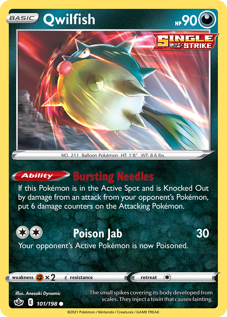 Qwilfish 101/198 — English Pokémon Chilling Reign (2021)