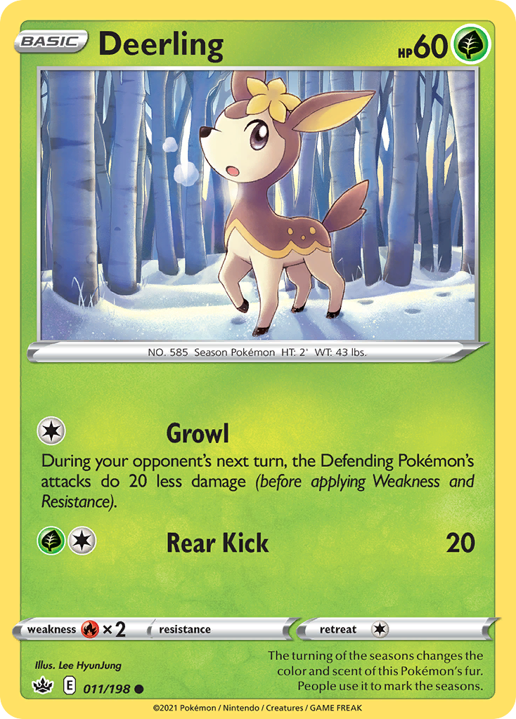 Deerling 11/198 — English Pokémon Chilling Reign (2021)