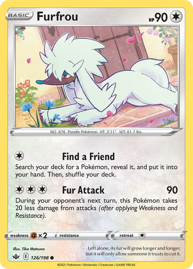 Furfrou 126/198 — English Pokémon Chilling Reign (2021)