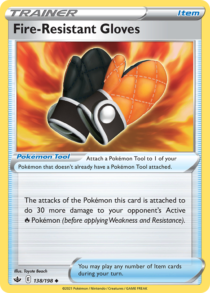 Fire-Resistant Gloves 138/198 — English Pokémon Chilling Reign (2021)