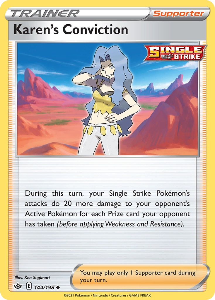Karen's Conviction 144/198 — English Pokémon Chilling Reign (2021)