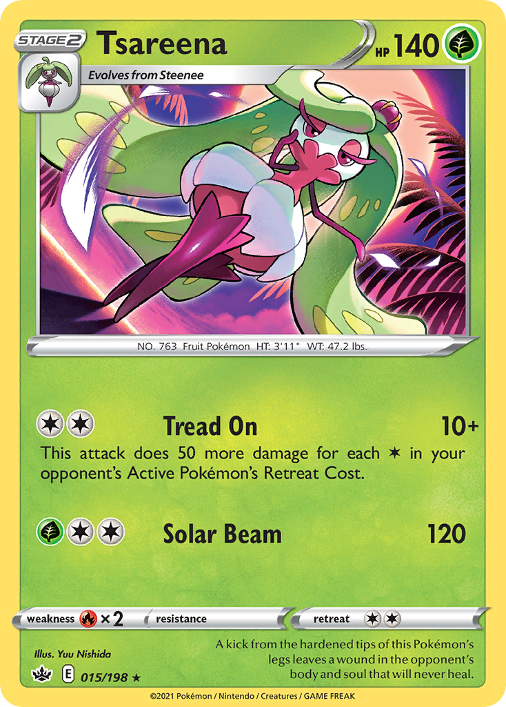 Tsareena 15/198 — English Pokémon Chilling Reign (2021)