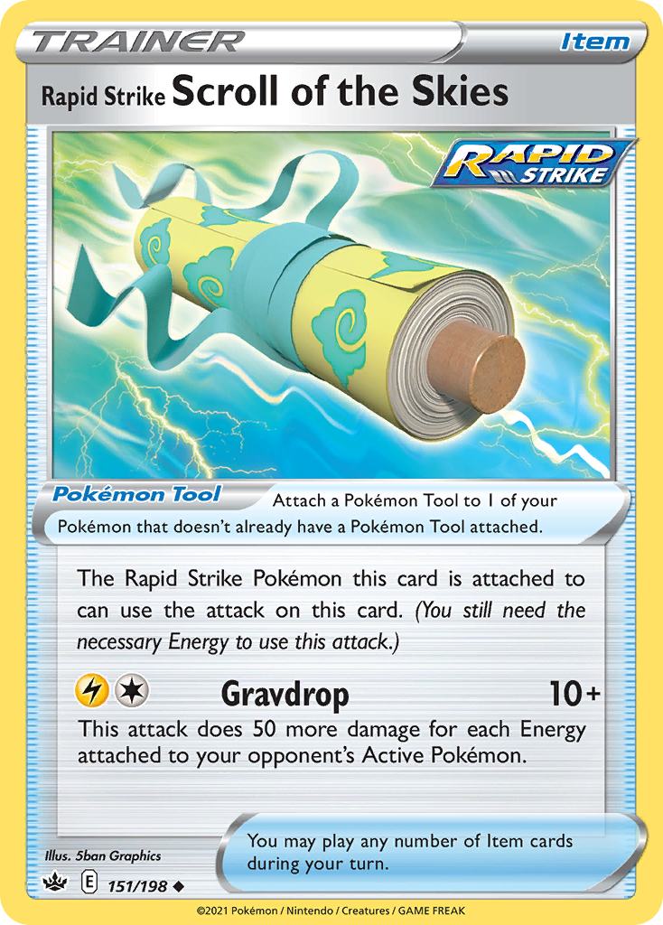 Rapid Strike Scroll of the Skies 151/198 — English Pokémon Chilling Reign (2021)