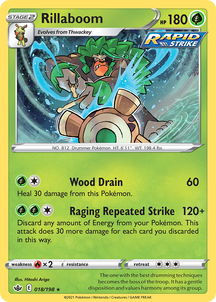 Rillaboom 18/198 — English Pokémon Chilling Reign (2021)