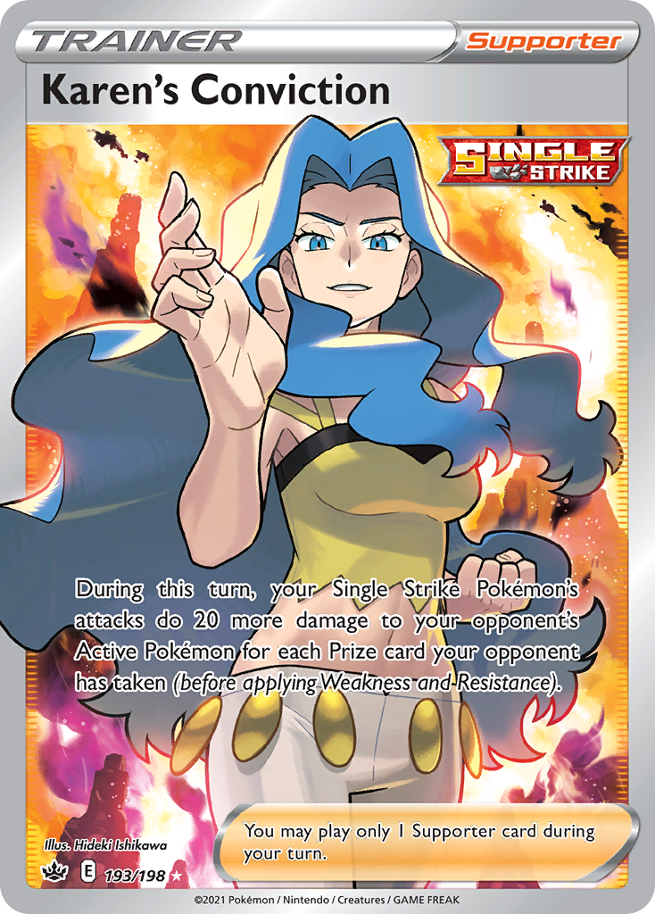 Karen's Conviction 193/198 — English Pokémon Chilling Reign (2021)