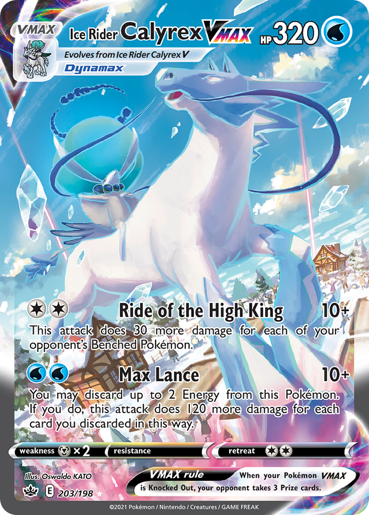 Ice Rider Calyrex VMAX 203/198 — English Pokémon Chilling Reign (2021)