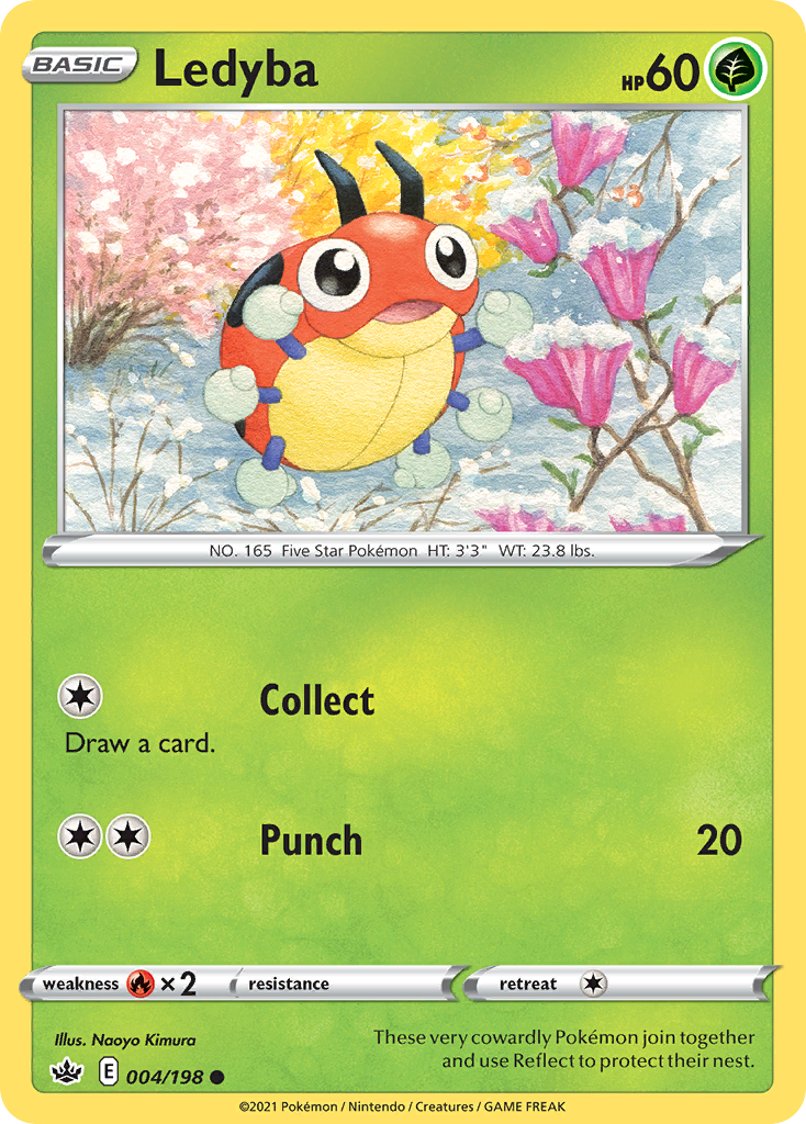Ledyba 4/198 — English Pokémon Chilling Reign (2021)