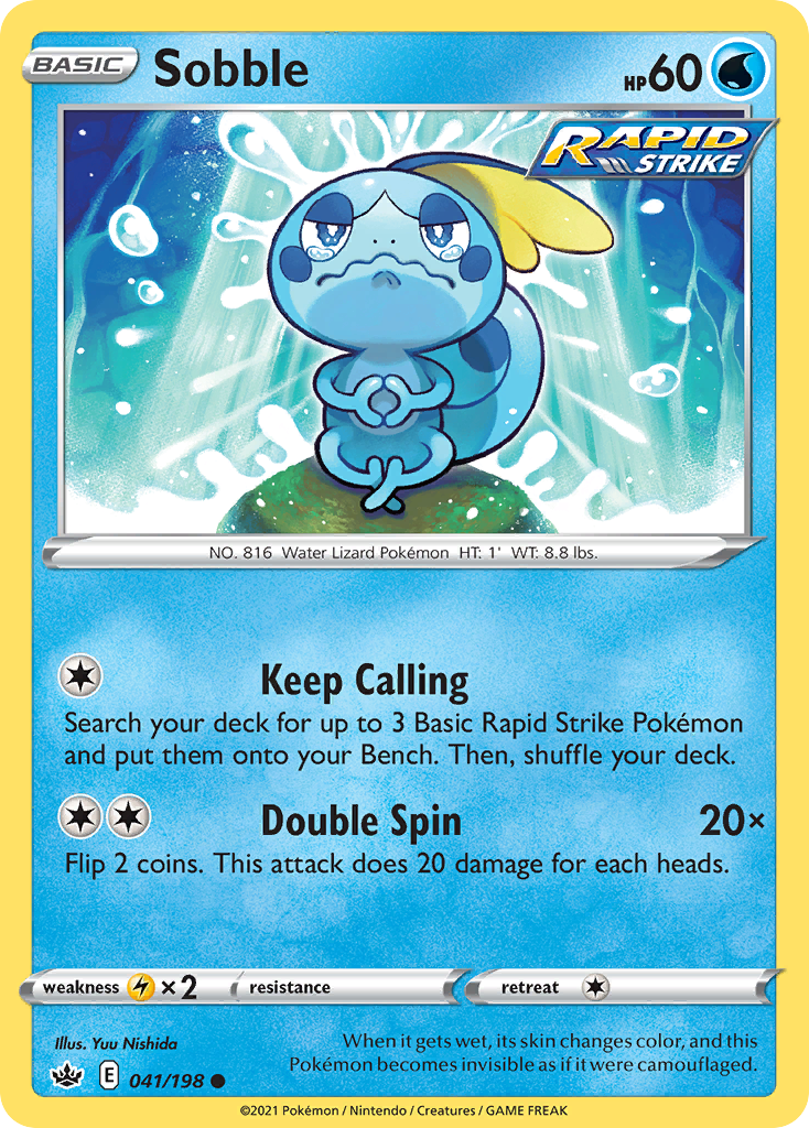 Sobble 41/198 — English Pokémon Chilling Reign (2021)