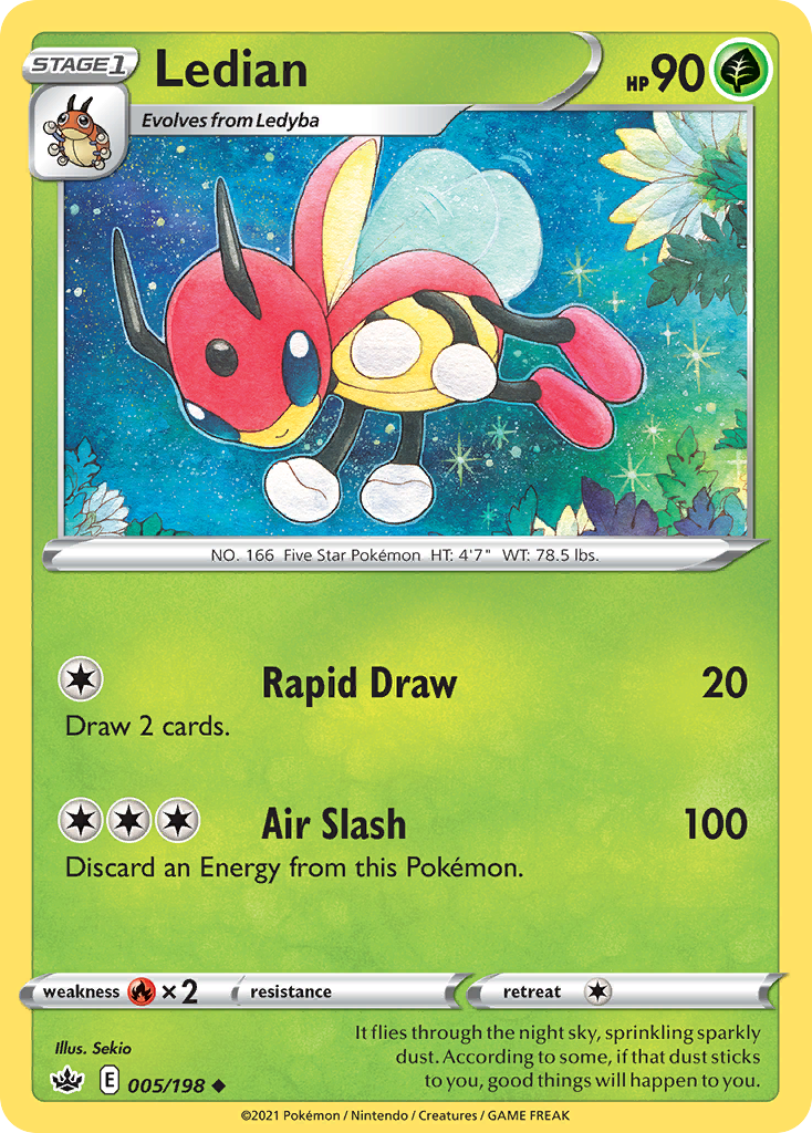 Ledian 5/198 — English Pokémon Chilling Reign (2021)