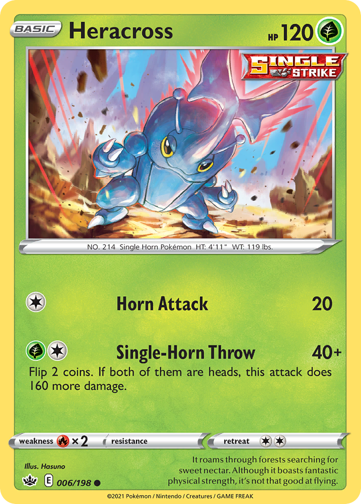 Heracross 6/198 — English Pokémon Chilling Reign (2021)