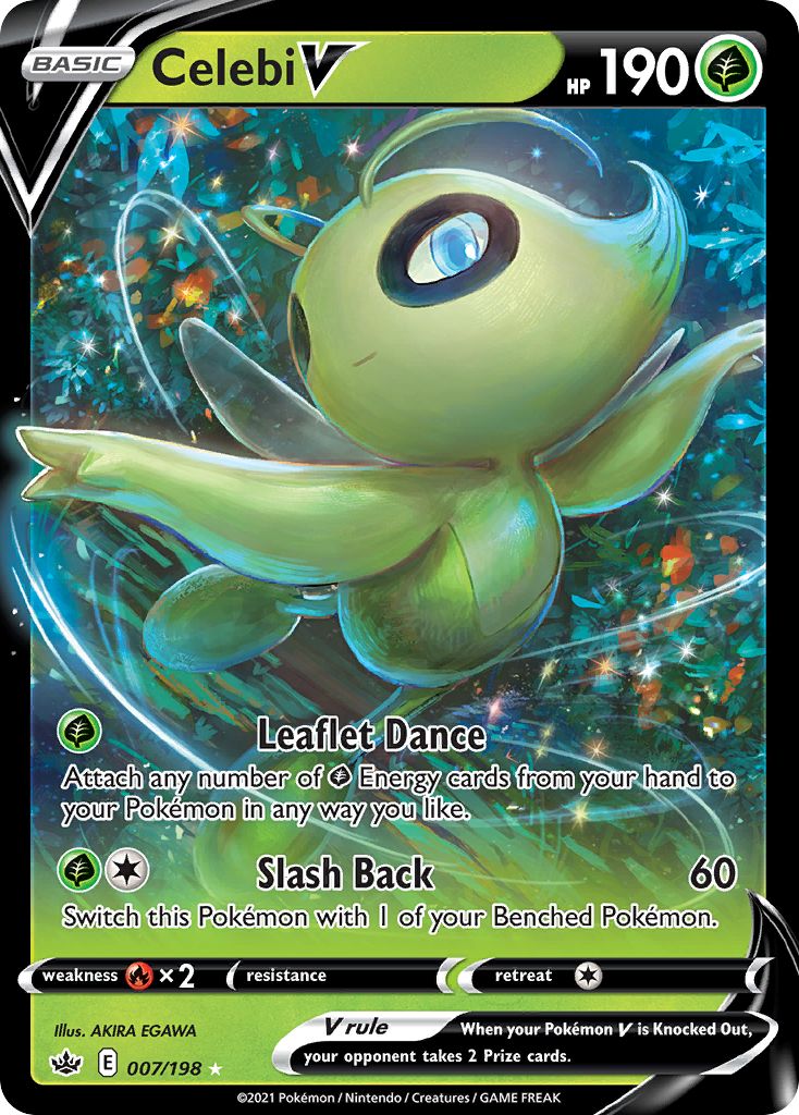Celebi V 7/198 — English Pokémon Chilling Reign (2021)