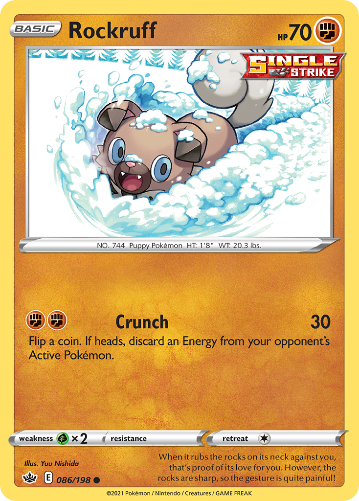 Rockruff 86/198 — English Pokémon Chilling Reign (2021)