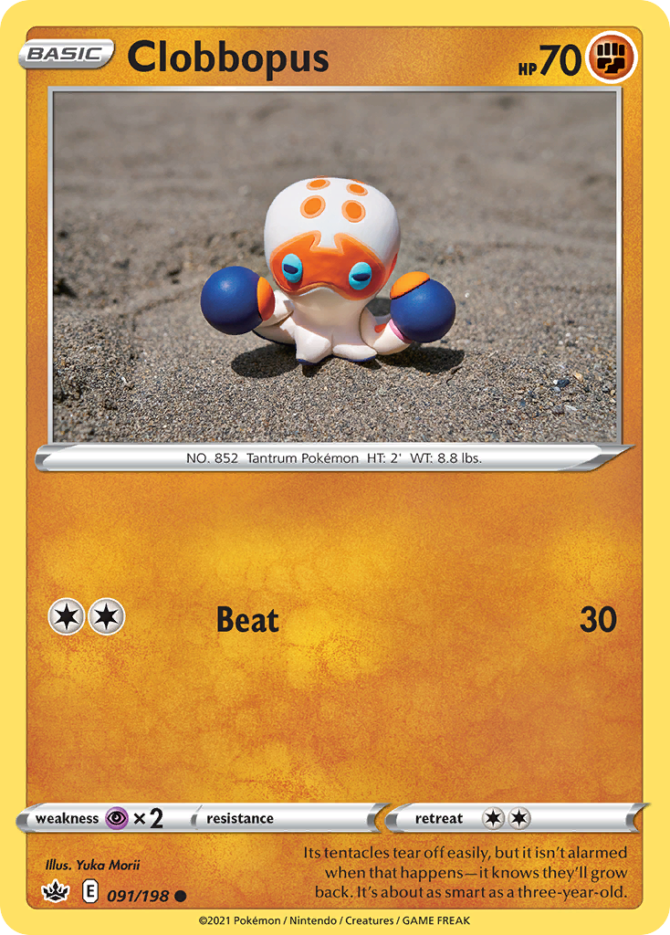 Clobbopus 91/198 — English Pokémon Chilling Reign (2021)