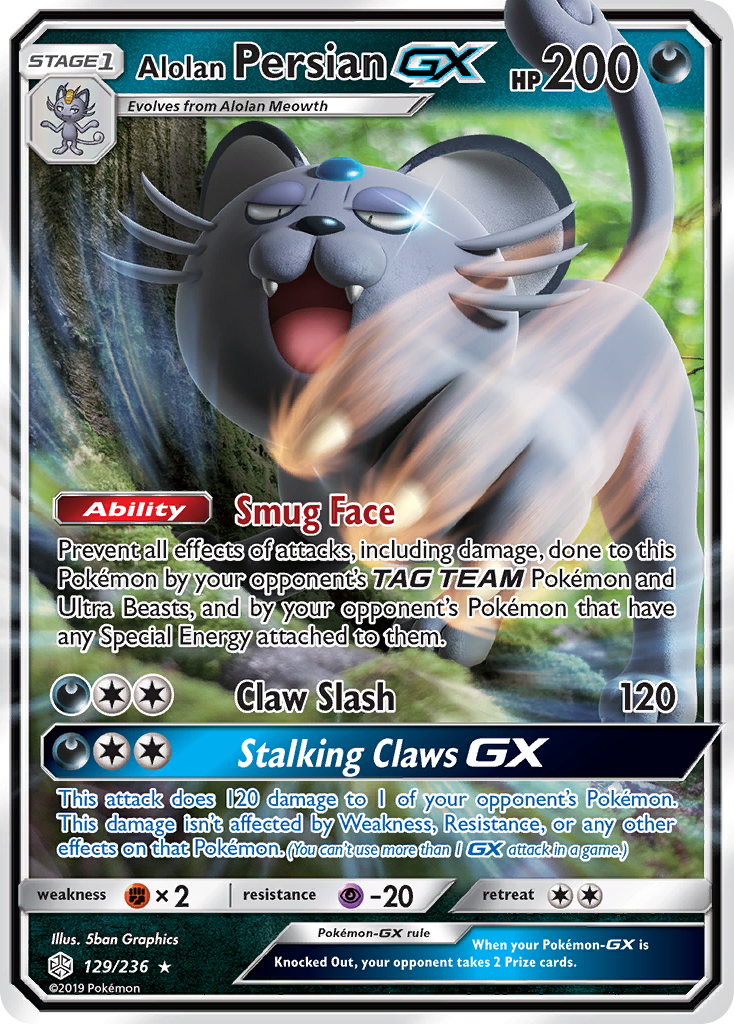 Aclipse Season Alolan Persian-GX 129/236 | Cosmic Eclipse | GATECRASH