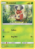 Kricketot 13/236 English Pokémon card from Cosmic Eclipse (2019)