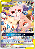 Togepi & Cleffa & Igglybuff-GX 143a/236 English Pokémon card from Cosmic Eclipse (2019) — alternate artwork