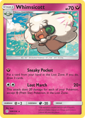 Whimsicott 148/236 English Pokémon card from Cosmic Eclipse (2019)