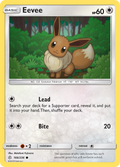 Eevee 166/236 English Pokémon card from Cosmic Eclipse (2019)