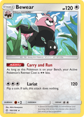 Bewear 182/236 English Pokémon card from Cosmic Eclipse (2019)