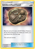 Unidentified Fossil 207/236 English Pokémon card from Cosmic Eclipse (2019)