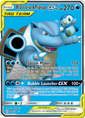Blastoise & Piplup-GX 214/236 English Pokémon card from Cosmic Eclipse (2019)