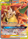 Charizard & Braixen-GX 22/236 English Pokémon card from Cosmic Eclipse (2019)