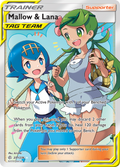 Mallow & Lana 231/236 English Pokémon card from Cosmic Eclipse (2019)