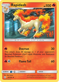 Rapidash 24/236 English Pokémon card from Cosmic Eclipse (2019)