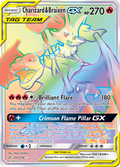 Charizard & Braixen-GX 251/236 English Pokémon card from Cosmic Eclipse (2019)