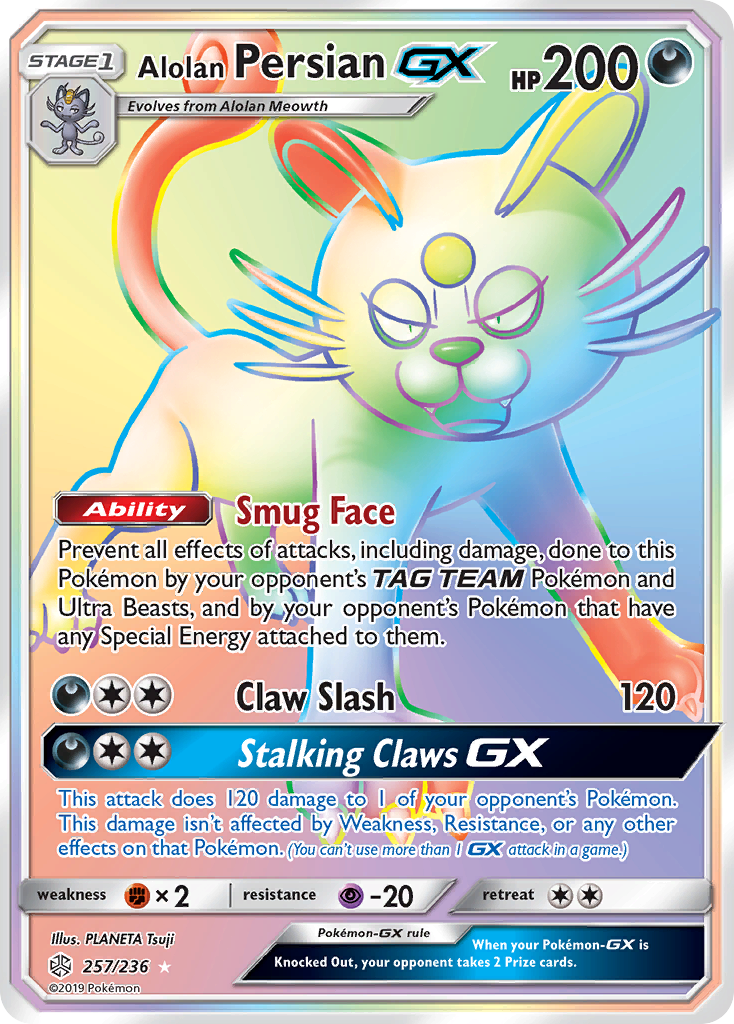 Aclipse Season Alolan Persian-GX 257/236 | Cosmic Eclipse | GATECRASH