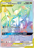 Arceus & Dialga & Palkia-GX 258/236 English Pokémon card from Cosmic Eclipse (2019)