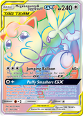 Mega Lopunny & Jigglypuff-GX 261/236 English Pokémon card from Cosmic Eclipse (2019)