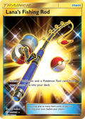 Lana's Fishing Rod 266/236 English Pokémon card from Cosmic Eclipse (2019)
