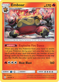 Emboar 33/236 English Pokémon card from Cosmic Eclipse (2019)