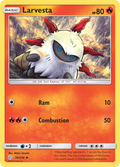 Larvesta 34/236 English Pokémon card from Cosmic Eclipse (2019)