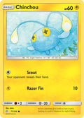 Chinchou 71/236 English Pokémon card from Cosmic Eclipse (2019)
