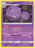 Weezing 77/236 English Pokémon card from Cosmic Eclipse (2019)