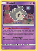Duskull 83/236 English Pokémon card from Cosmic Eclipse (2019)