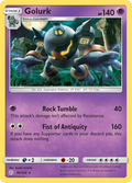 Golurk 90/236 English Pokémon card from Cosmic Eclipse (2019)