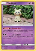 Mimikyu 97/236 English Pokémon card from Cosmic Eclipse (2019)
