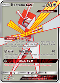 Kartana-GX 106/111 English Pokémon card from Crimson Invasion (2017)