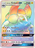 Alolan Golem-GX 113/111 English Pokémon card from Crimson Invasion (2017)