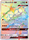 Buzzwole-GX 115/111 English Pokémon card from Crimson Invasion (2017)