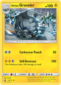 Alolan Graveler 33/111 English Pokémon card from Crimson Invasion (2017)