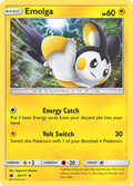 Emolga 35/111 English Pokémon card from Crimson Invasion (2017)